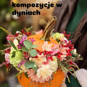 jesienne kompozycje w dyniach